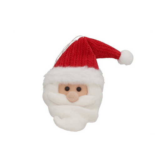 Alpha 55 Tête de Père Noël en tissu – Décoration douce et festive