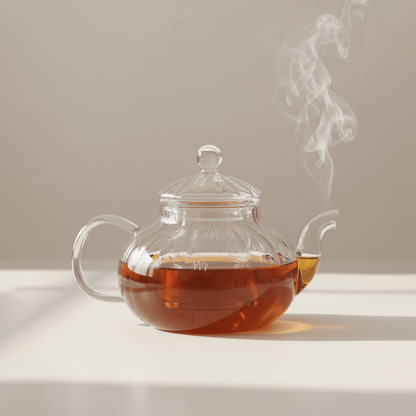 Alpha 55 Théière en Verre 0,6 L – Modèle Rayé Élégant