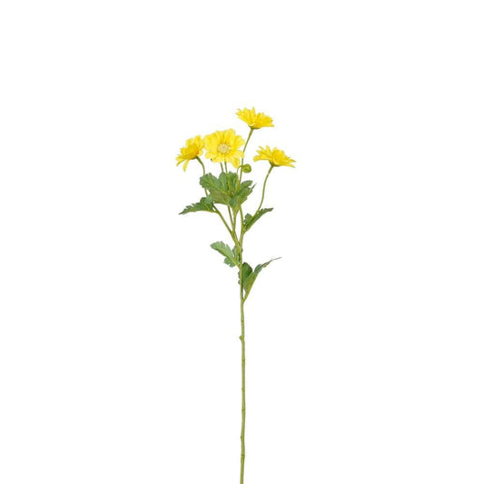 Alpha 55 Tige de Chrysanthème Jaune – Fleur Artificielle Éclatante
