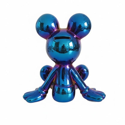 Alpha 55 Tirelire en céramique irisée Mickey assis