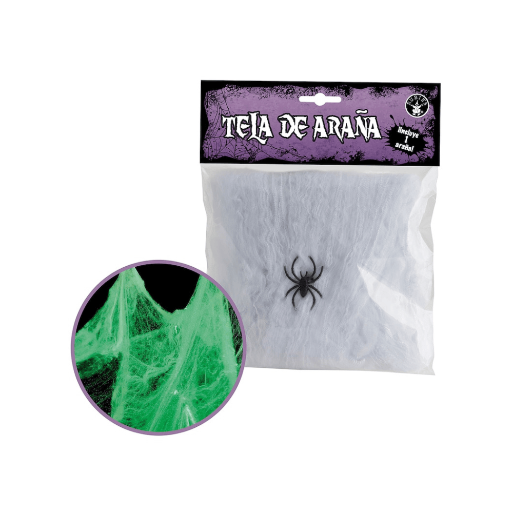Alpha 55 Toile d’Araignée Blanche GID 60 g – Décoration Halloween