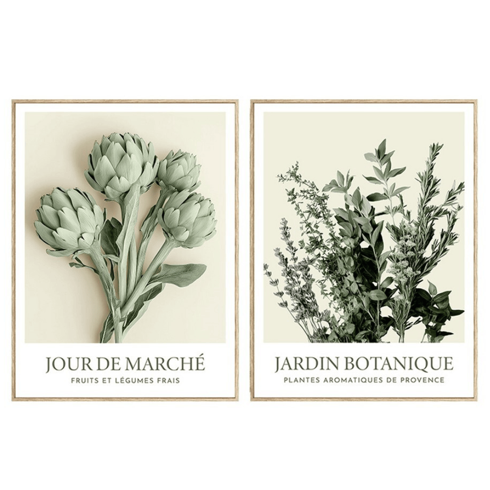 Alpha 55 Toile Jour de Marché & Jardin Botanique – Déco Art