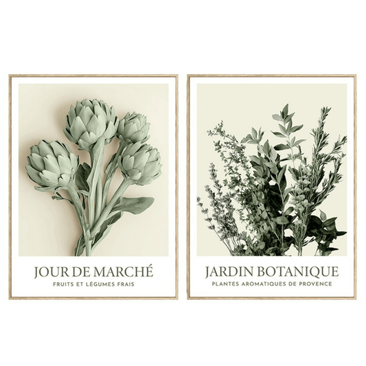Alpha 55 Toile Jour de Marché & Jardin Botanique – Déco Art