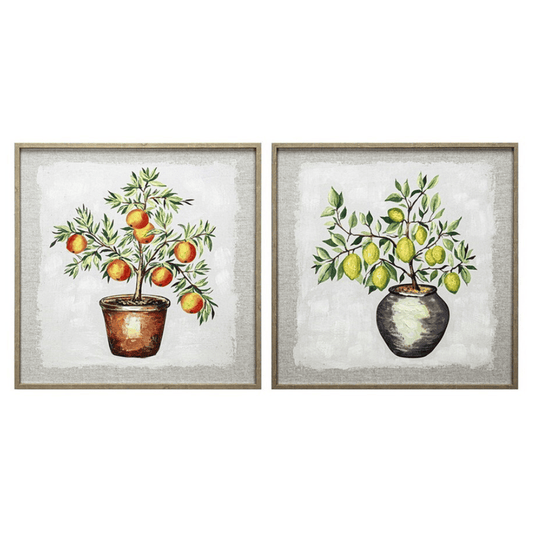 Alpha 55 Toile Vase Citron & Orange – Déco Fraîche Cuisine