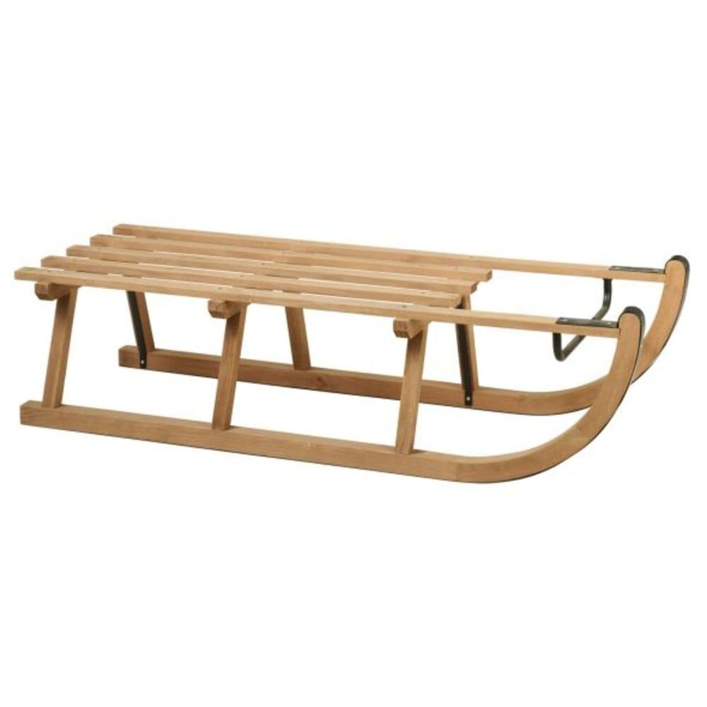 Alpha 55 Traîneau décoratif en bois – Décoration de Noël naturelle