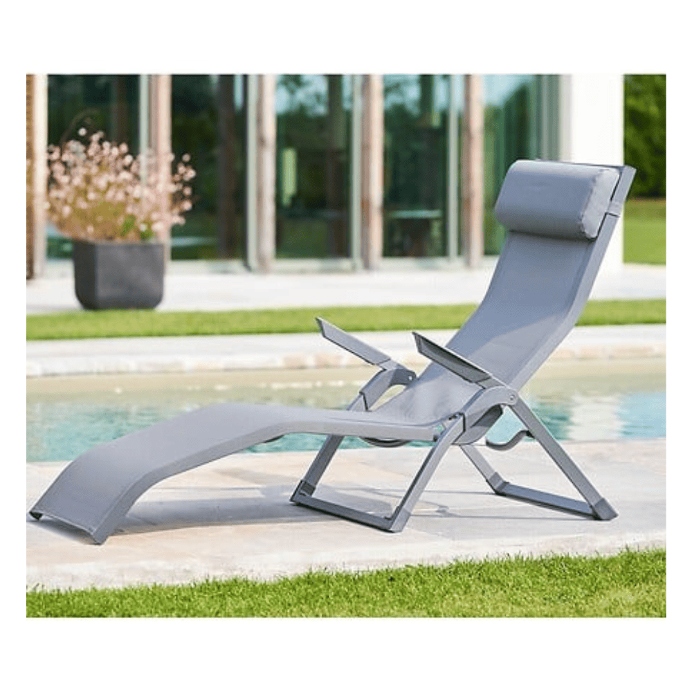 Alpha 55 Transat pliable Decima en aluminium ardoise quartz