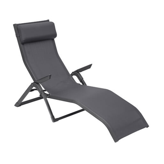 Alpha 55 Transat pliable Decima en aluminium ardoise quartz