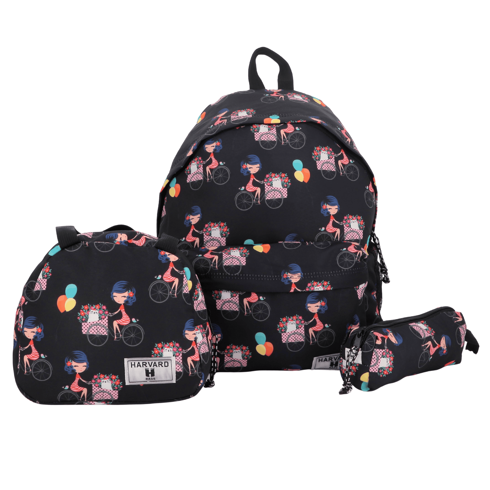 Alpha 55 Trio Harvard Bags Imprimé Bike