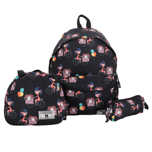 Alpha 55 Trio Harvard Bags Imprimé Bike