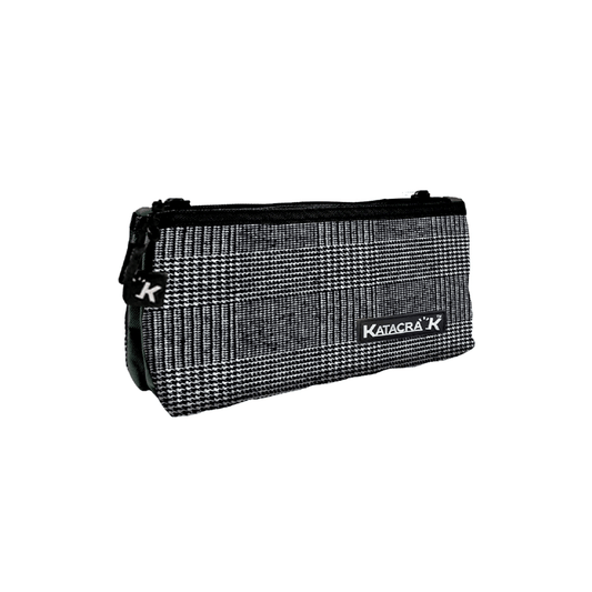 Alpha 55 Trousse double tartan Gris