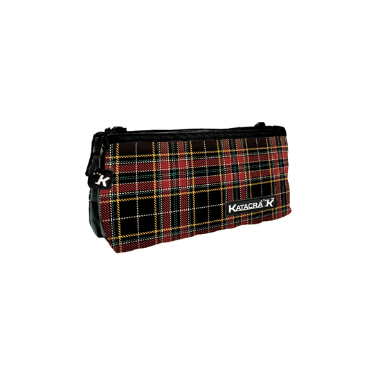 Alpha 55 Trousse double tartan Rouge
