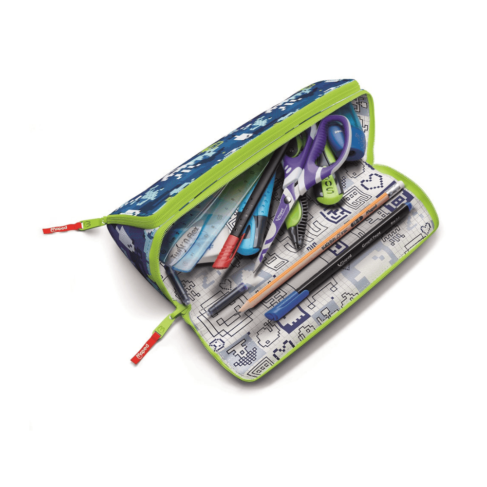 Alpha 55 Trousse Open XXL Double Face Trendy Blue