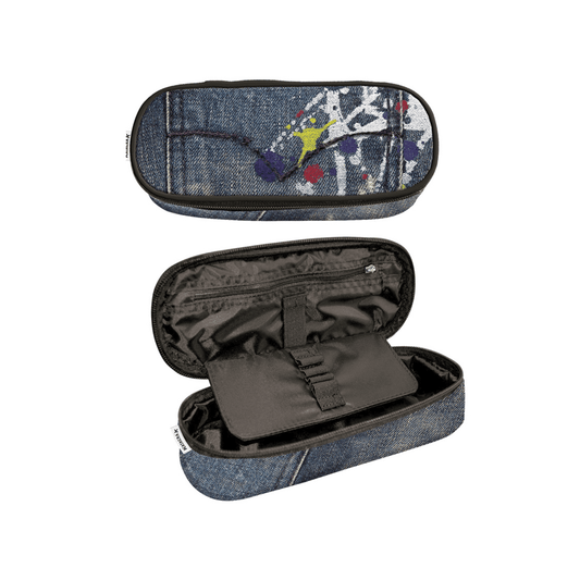 Alpha 55 Trousse ovale rigide denim peinture