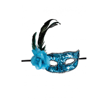 Alpha 55 turquoise Halloween accessoires, masque Venise sequins