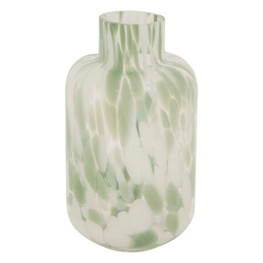 Alpha 55 Vase Arvo en verre vert & blanc – Design moderne