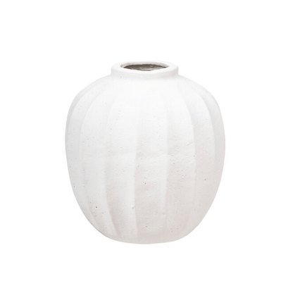 Alpha 55 Vase boule Amia en magnésie blanc – Élégant