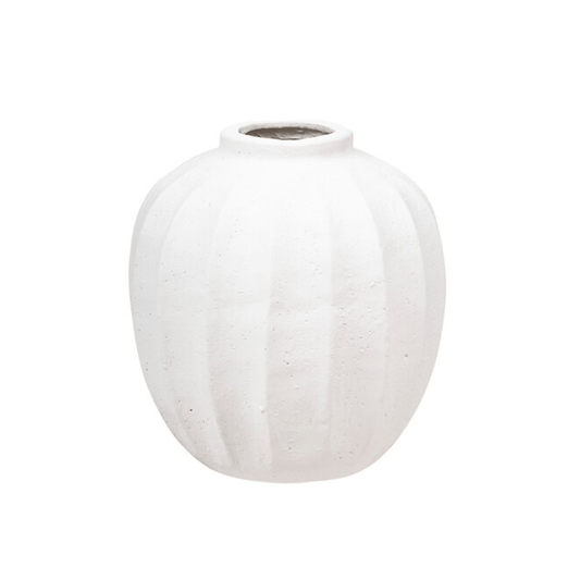 Alpha 55 Vase boule Amia en magnésie blanc – Élégant