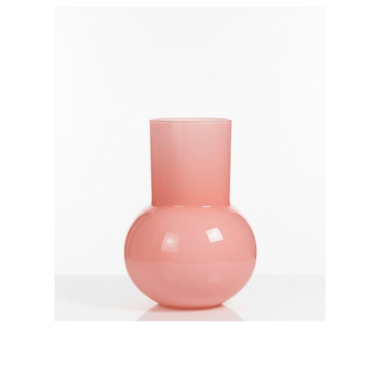 Alpha 55 Vase Boule en Verre Col Cylindrique Rose – Élégant