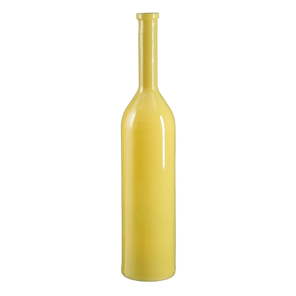 Alpha 55 Vase Bouteille en Verre Rioja Jaune – Style Vintage Chic