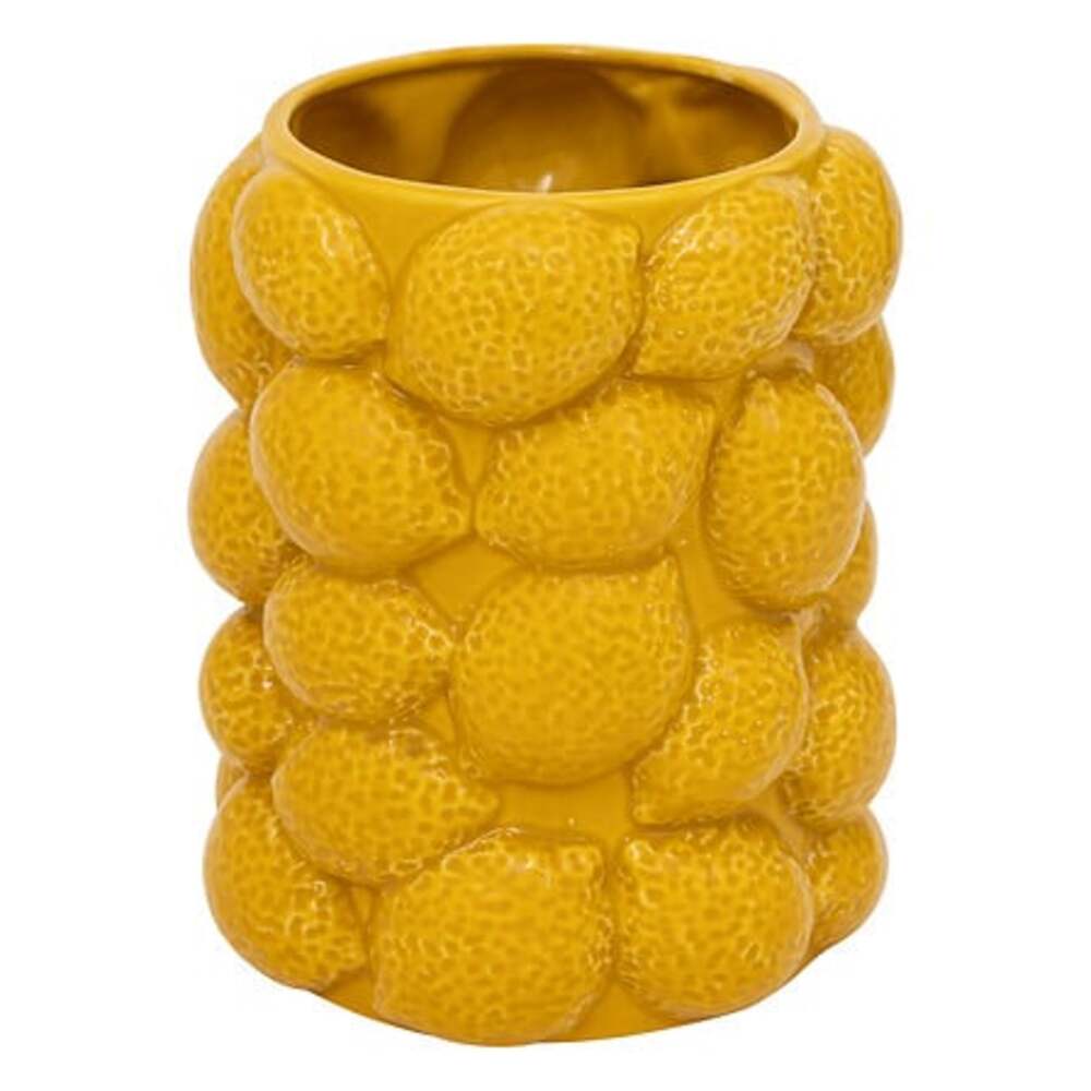 Alpha 55 Vase Citrons Yucatan en céramique jaune – Style vitaminé