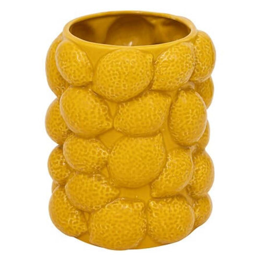 Alpha 55 Vase Citrons Yucatan en céramique jaune – Style vitaminé