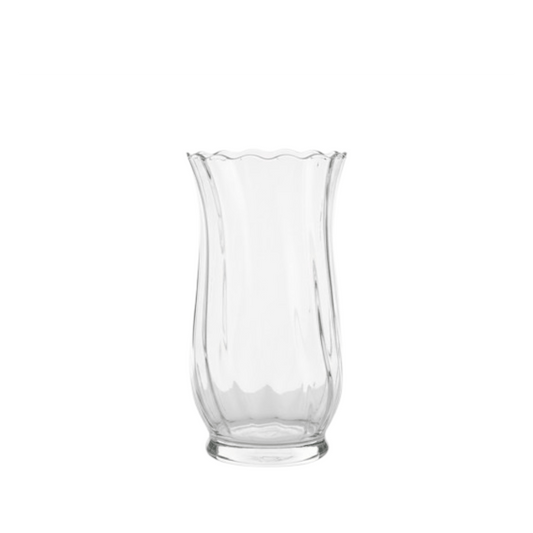 Alpha 55 Vase Conique Torsadé Évasé Transparent – Élégant