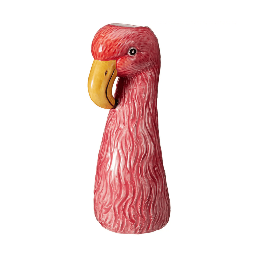 Alpha 55 Vase dolomite oiseaux flamant perroquet