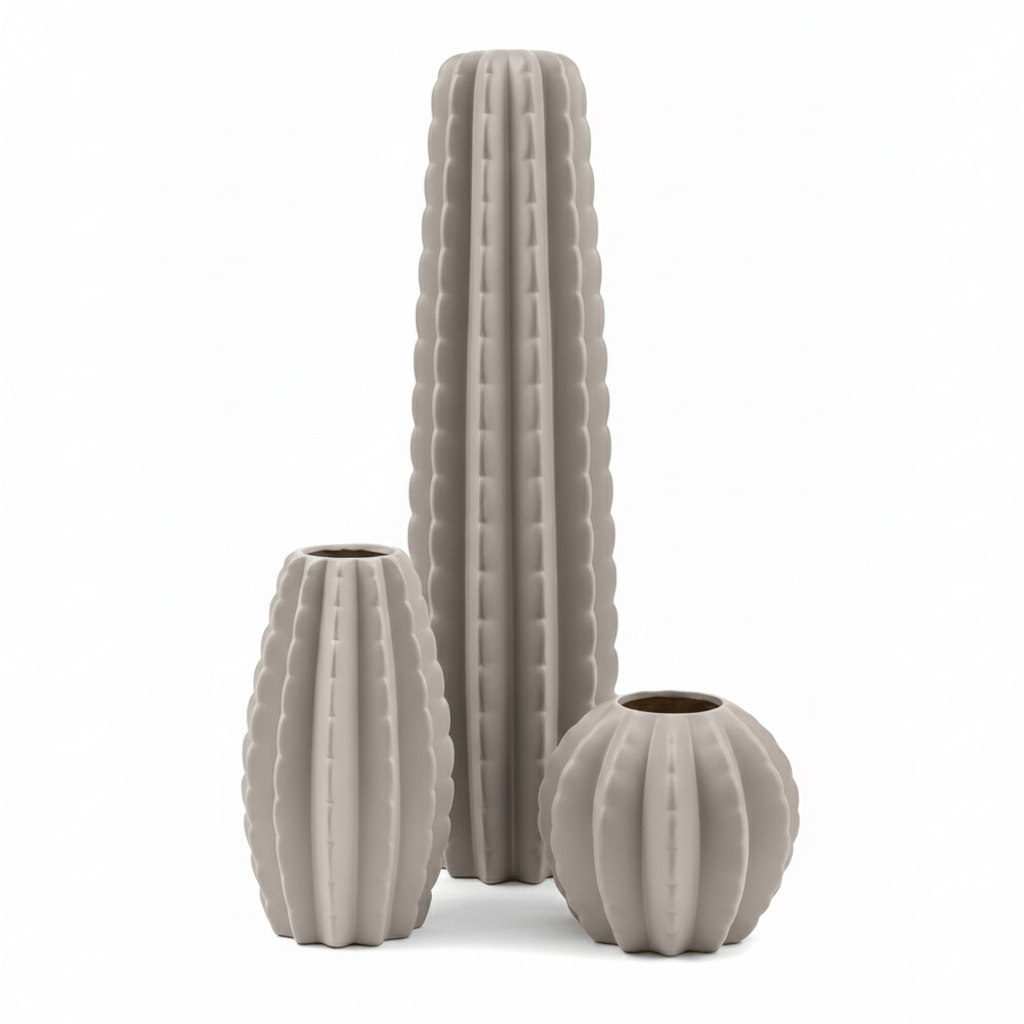 Alpha 55 Vase en céramique design cactus décoratif