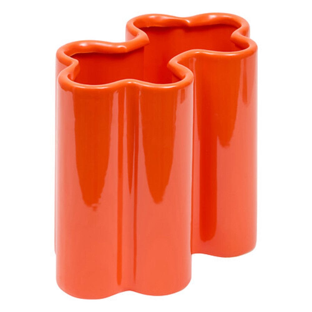 Alpha 55 Vase en céramique Flow orange – Déco moderne & audacieuse