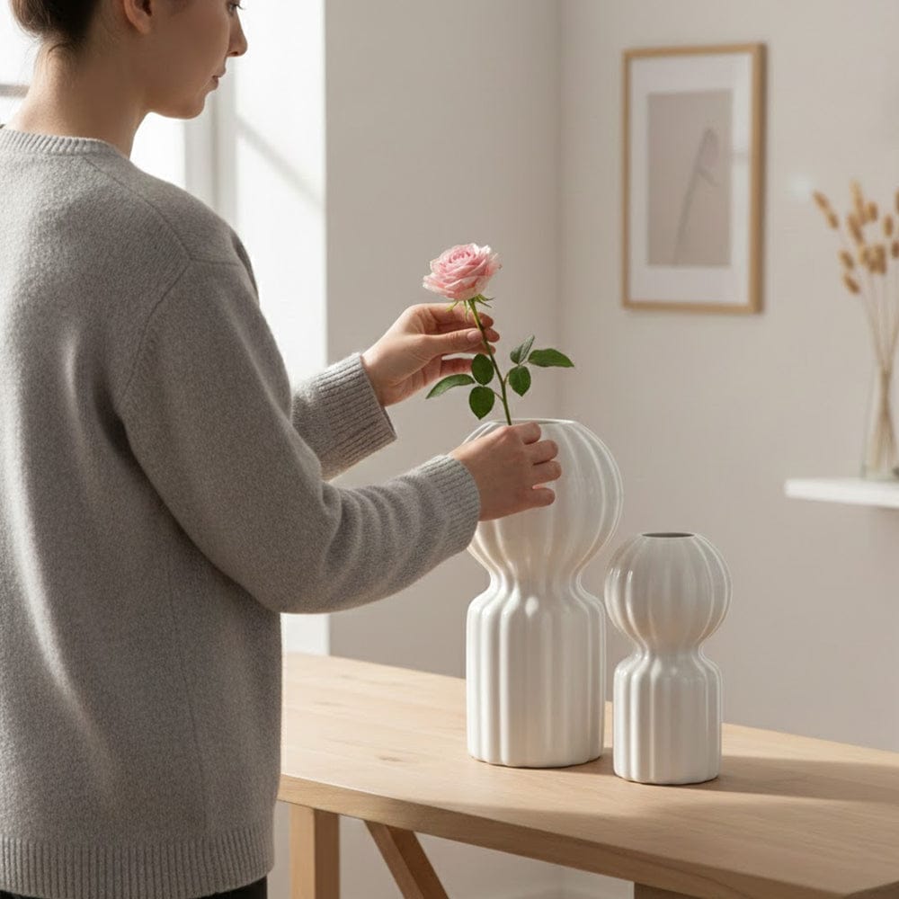 Alpha 55 Vase en céramique forme cactus moderne décoratif