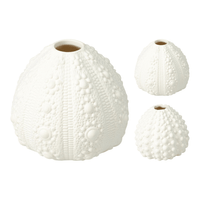 Vase en céramique oursin blanc décoratif