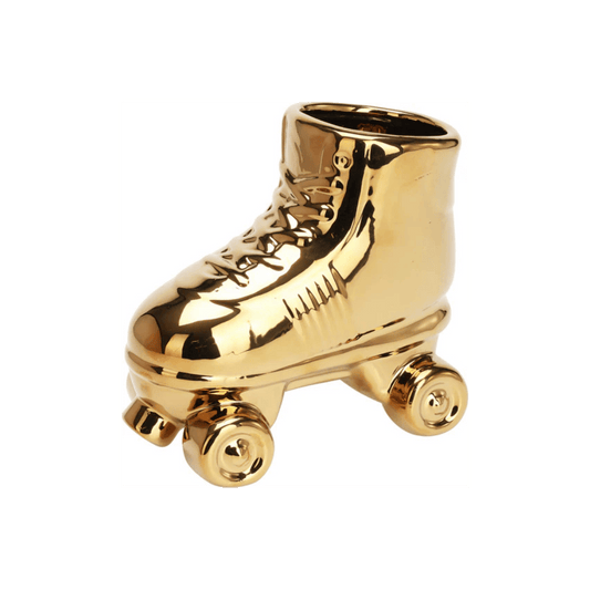 Alpha 55 Vase en céramique patin à roulettes doré design