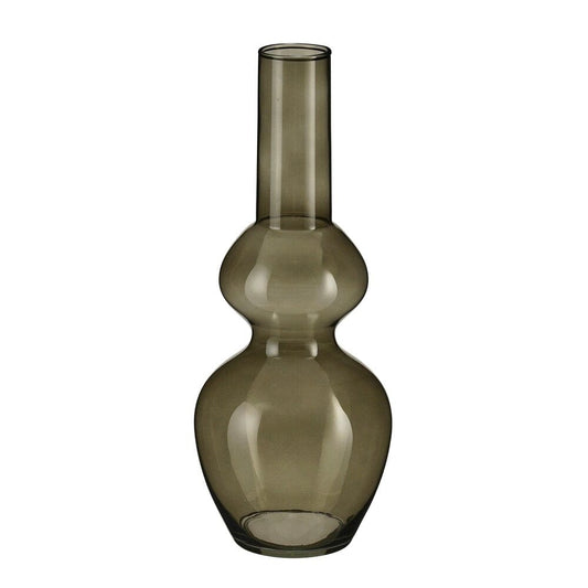 Alpha 55 Vase en Verre Civita Noir – Élégance Moderne