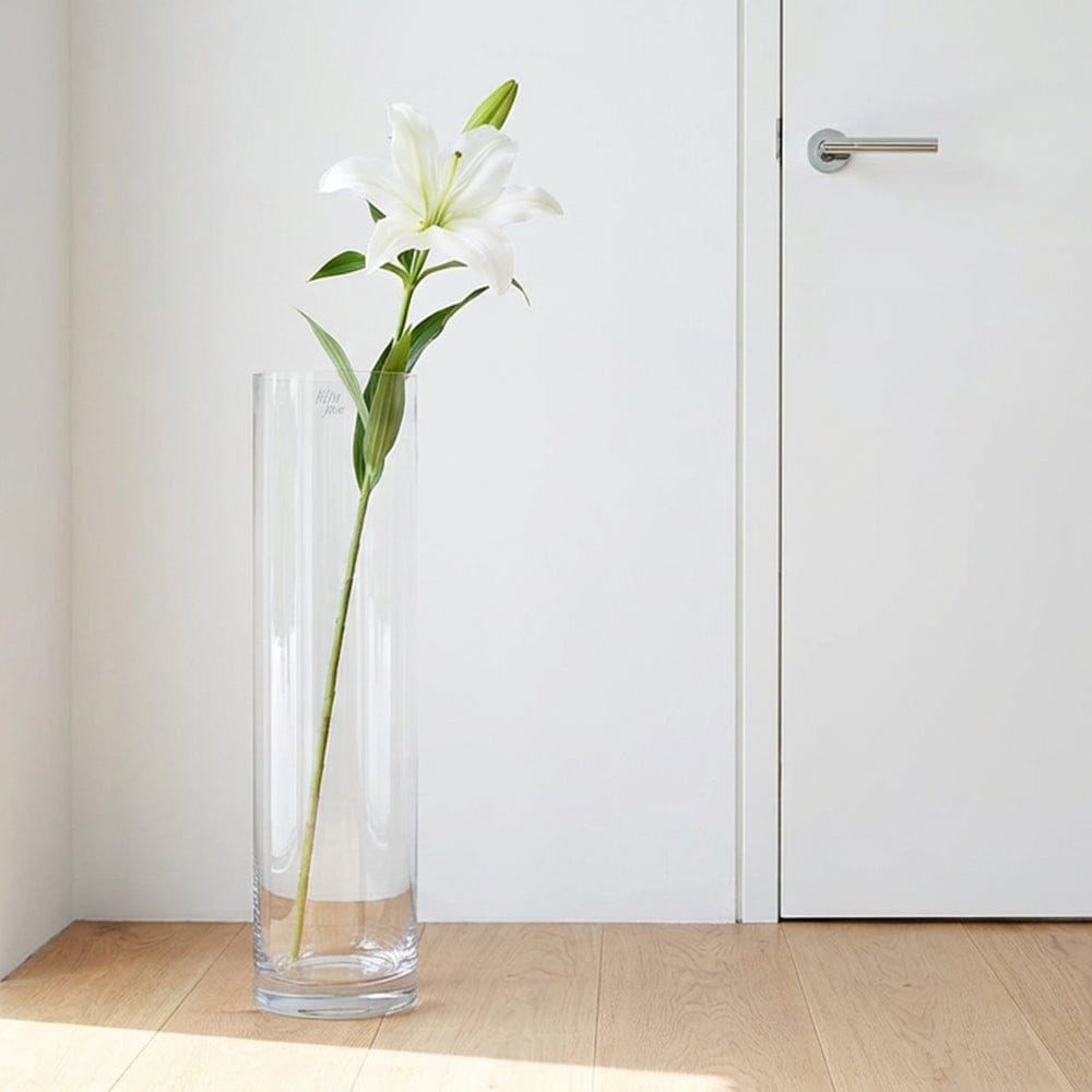 Alpha 55 Vase en Verre Cylindrique – Design Épuré & Moderne