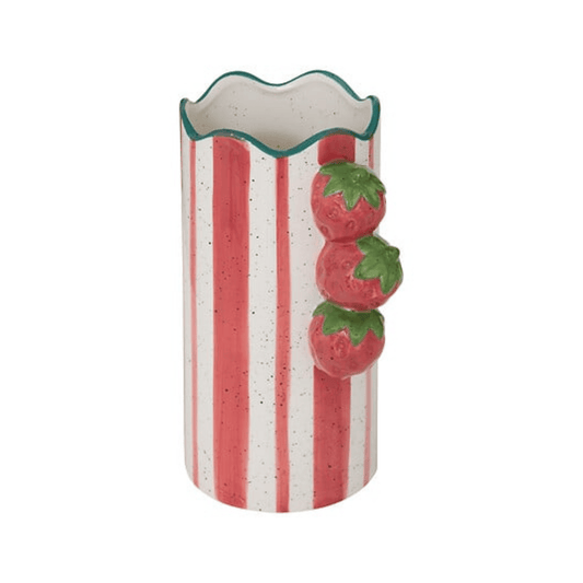 Alpha 55 Vase Fruity en céramique rayé décoratif coloré