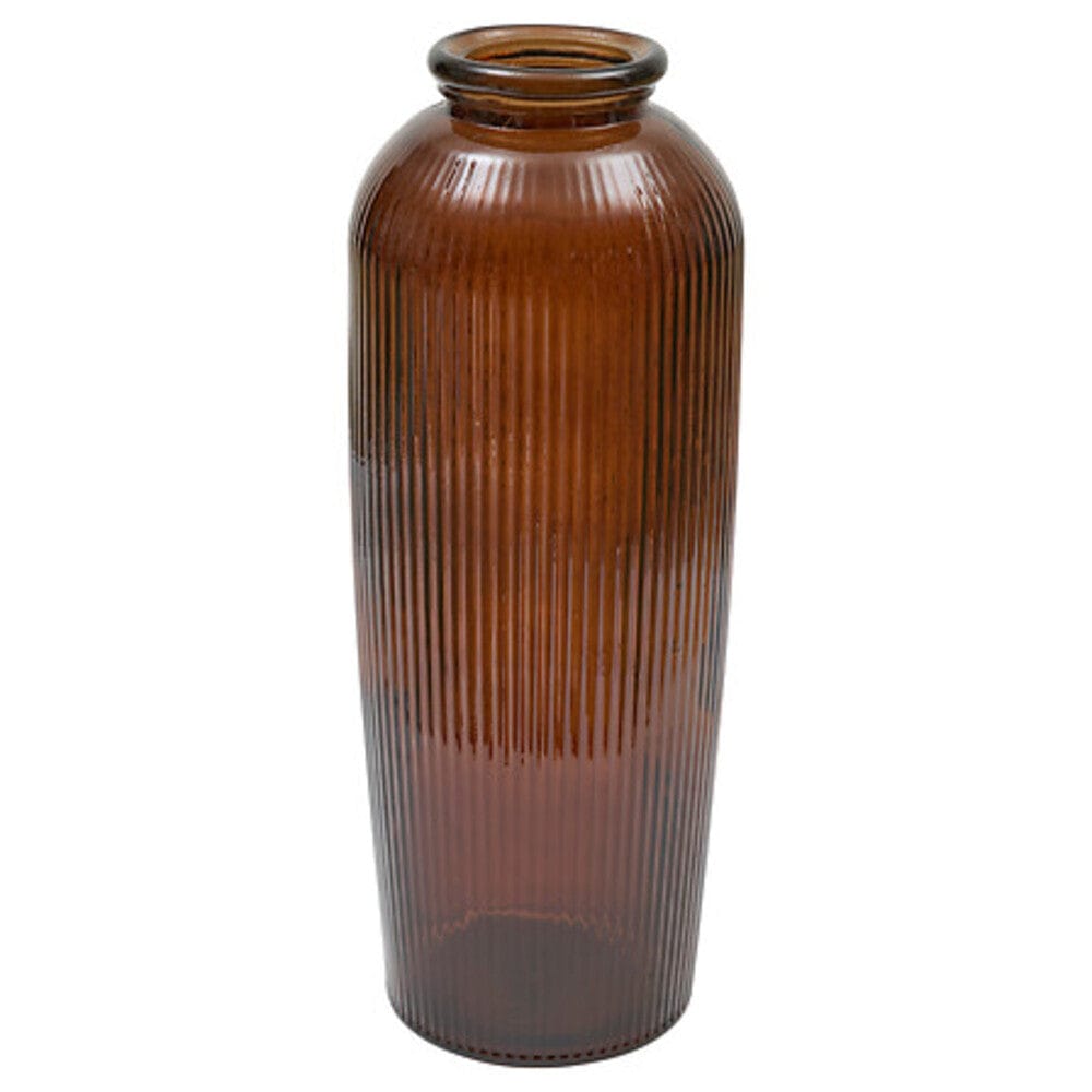 Alpha 55 Vase Luz en verre recyclé ambre – Déco chaleureuse