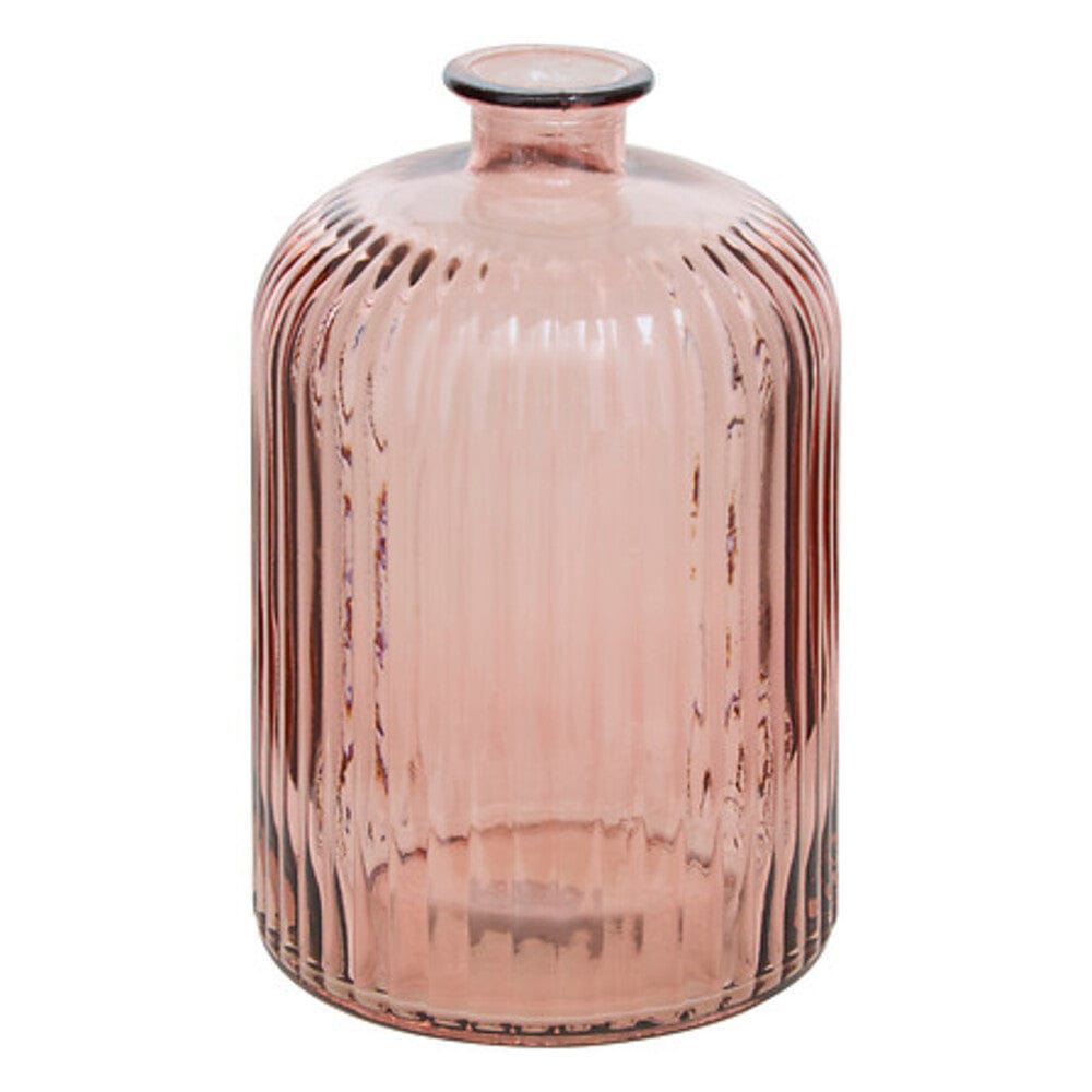 Alpha 55 Vase Luz en verre recyclé rose – Doux & authentique