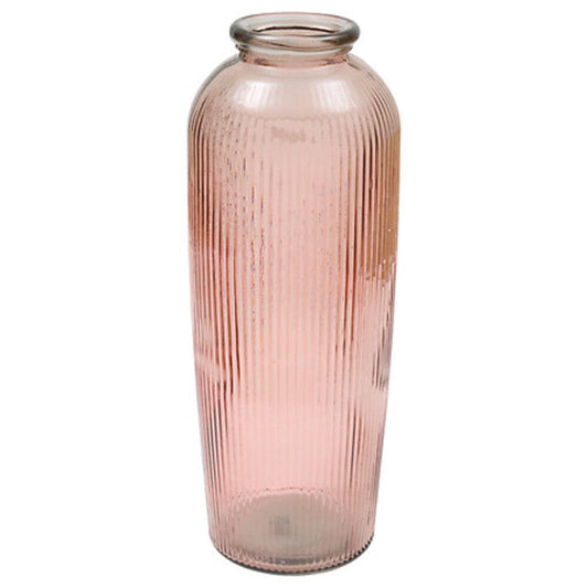 Alpha 55 Vase Luz en verre recyclé rose – Élégance douce