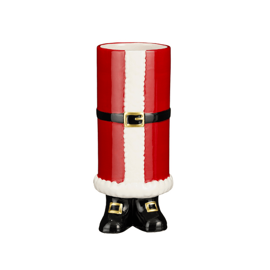 Alpha 55 Vase Père-Noël en Céramique Rouge – Déco Festive