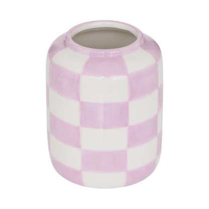 Alpha 55 Vase Poolside en céramique damier