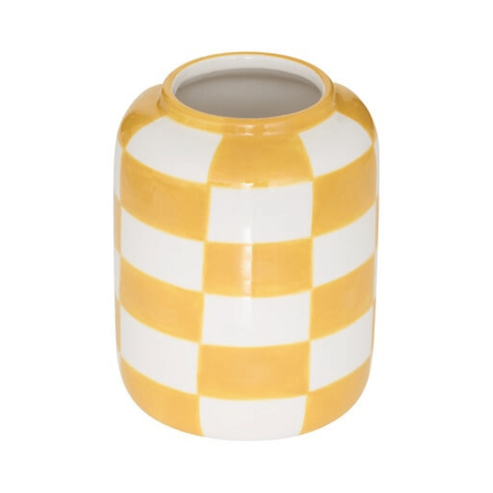 Alpha 55 Vase Poolside en céramique damier