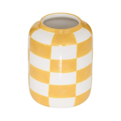 Alpha 55 Vase Poolside en céramique damier