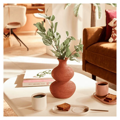 Alpha 55 Vase totem Ezia en céramique terracotta décoratif