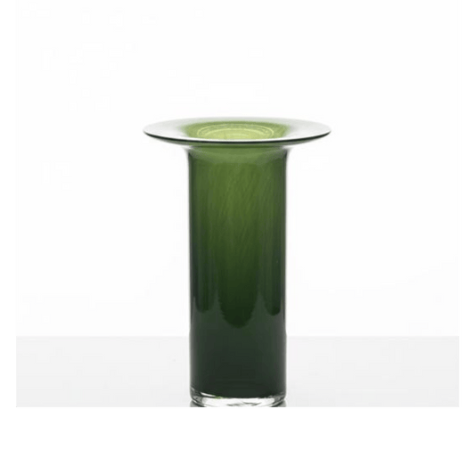Alpha 55 Vase Trompette en Verre Vert – Élégant & Moderne