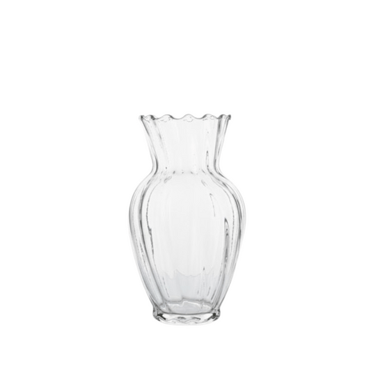 Alpha 55 Vase Tulipe Torsadé en Verre Transparent – Élégant