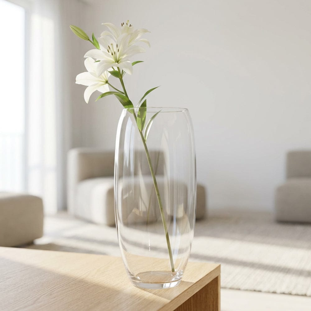 Alpha 55 Vase Verre Cylindrique Bombé – Moderne & Élégant