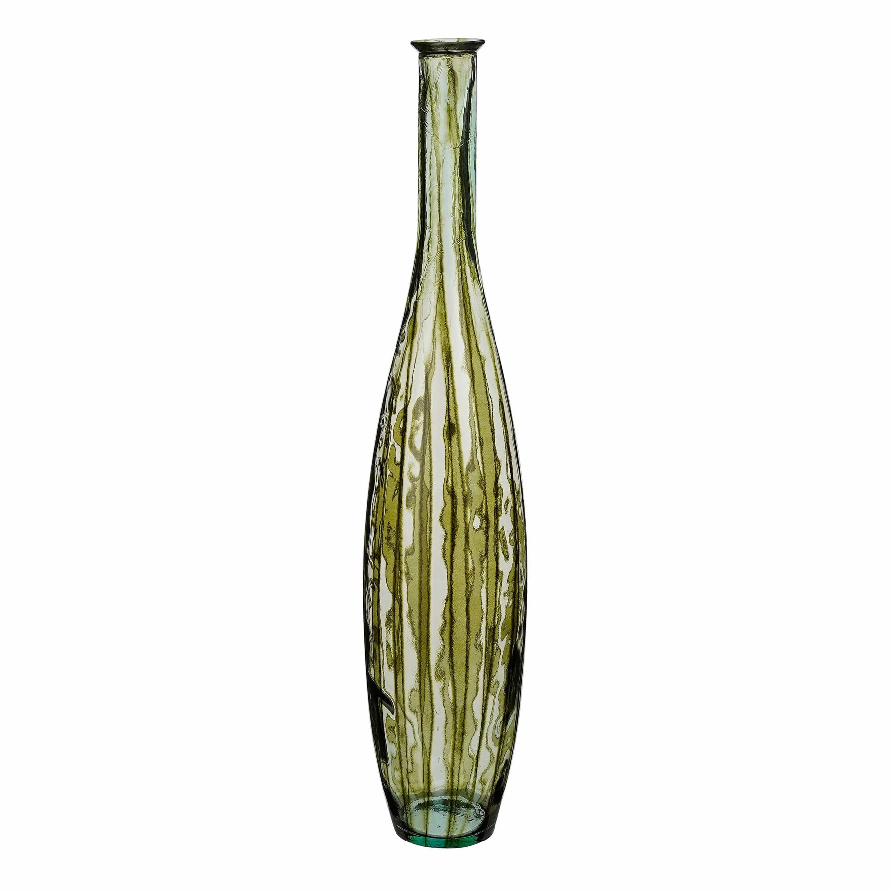 Vase verre recyclé palermo 100x20 cm vert