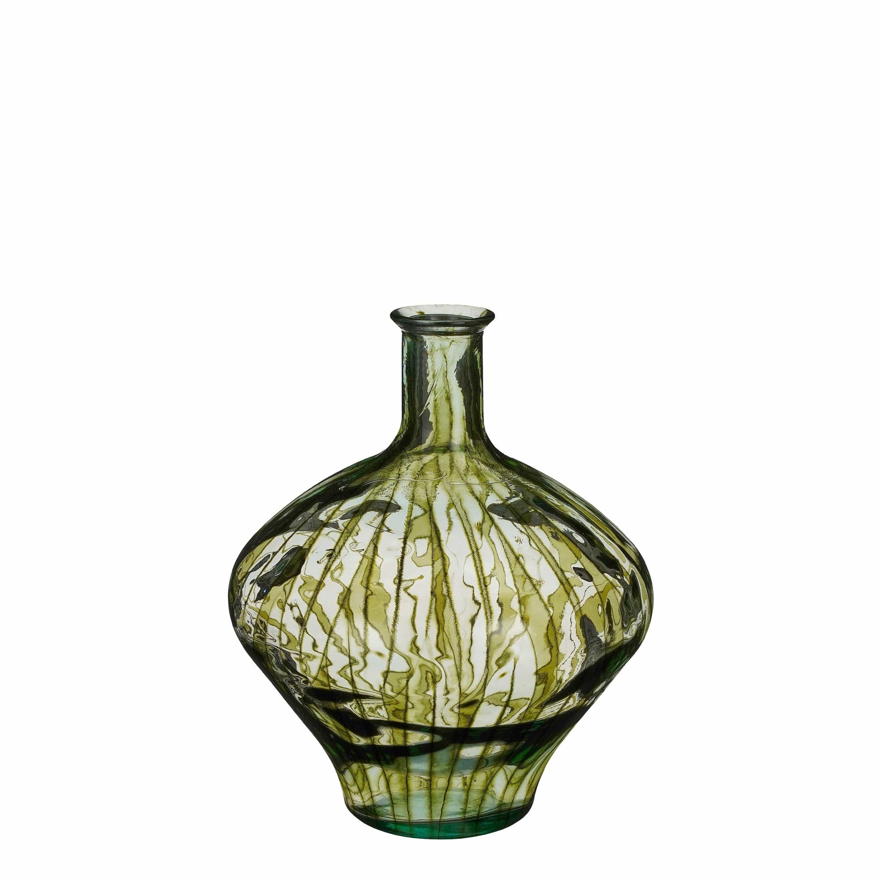 Vase verre recyclé palermo 46x37 cm vert