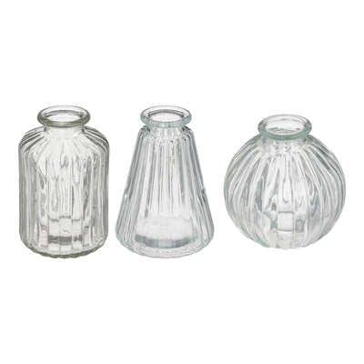 Vase verre soliflore lourmarin x3 26x11x10