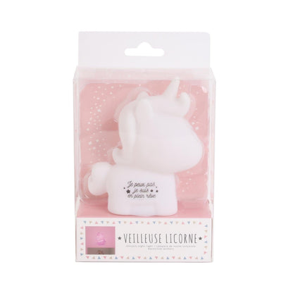 Alpha 55 Veilleuse licorne 10x7x4 cm blanc